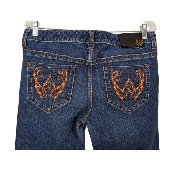 Wicked West Low rise womens‎ blue straight Jeans size 12 - Picture 4 of 8